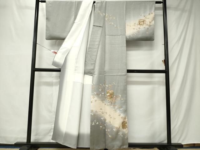 平和屋着物■訪問着 貝桶枝花文 暈し染め 金彩 正絹 逸品 CABL5797ou