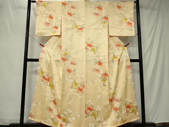 平和屋着物■上質な小紋 枝花文 暈し染め 正絹 逸品 CABL5807ou