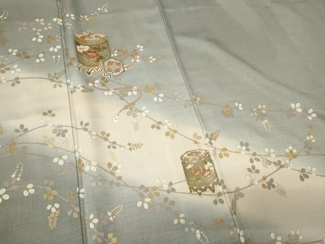平和屋着物■訪問着 貝桶枝花文 暈し染め 金彩 正絹 逸品 CABL5797ou