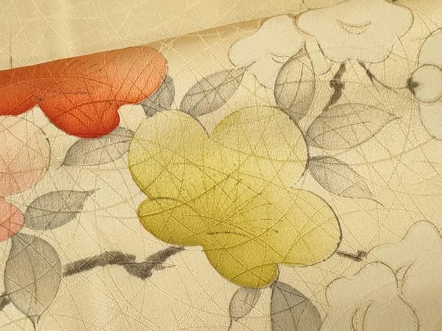 平和屋着物■上質な小紋 枝花文 暈し染め 正絹 逸品 CABL5807ou