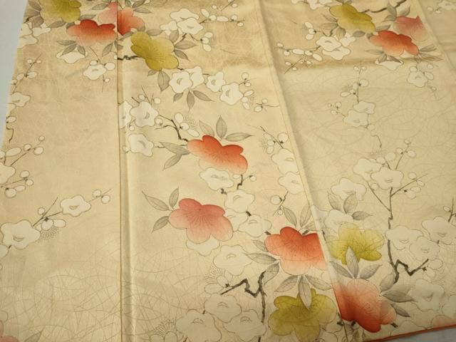 平和屋着物■上質な小紋 枝花文 暈し染め 正絹 逸品 CABL5807ou
