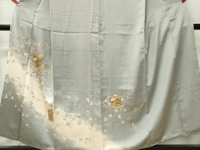 平和屋着物■訪問着 貝桶枝花文 暈し染め 金彩 正絹 逸品 CABL5797ou