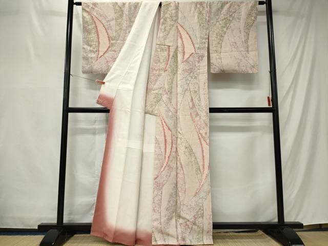平和屋着物■上質な小紋 絞り 幾何学文 三越扱い 正絹 逸品 CABL5816ou