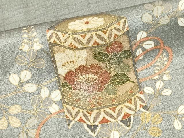 平和屋着物■訪問着 貝桶枝花文 暈し染め 金彩 正絹 逸品 CABL5797ou