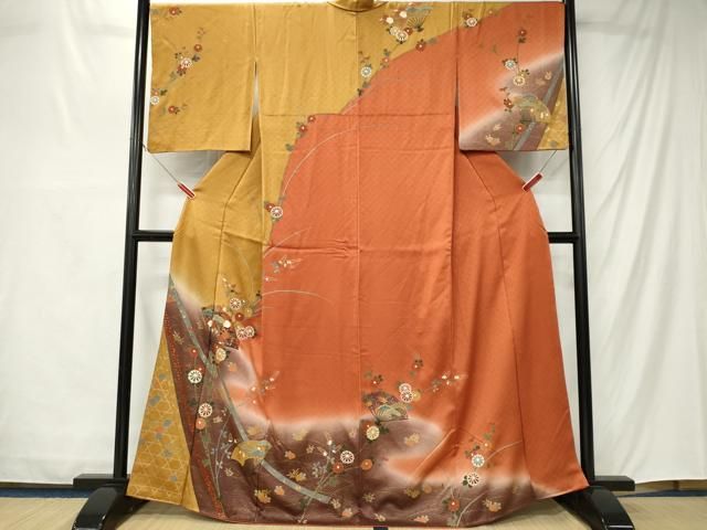 平和屋着物■訪問着 立波扇面花文 暈し染め 正絹 逸品 CABL5808ou