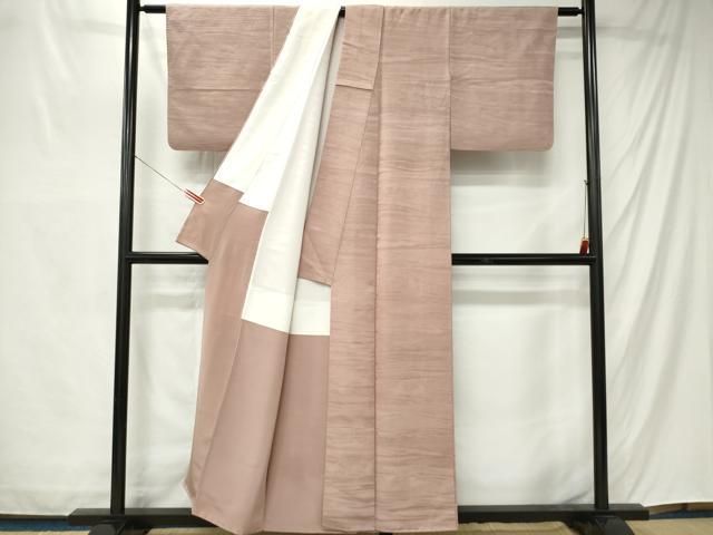 平和屋着物■上質な色無地 霞地紋 鴇浅葱色 正絹 逸品 CABL5822ou