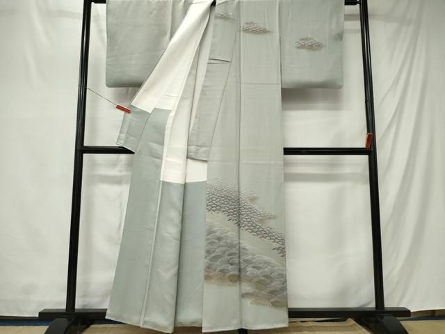 平和屋着物■訪問着 立波松文 金彩 正絹 逸品 CABL5825ou