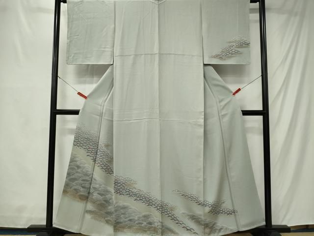 平和屋着物■訪問着 立波松文 金彩 正絹 逸品 CABL5825ou