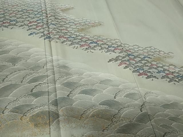 平和屋着物■訪問着 立波松文 金彩 正絹 逸品 CABL5825ou