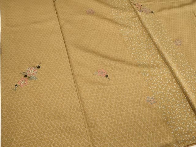平和屋着物■上質な小紋 枝花 金彩 正絹 逸品 DABK9791cd
