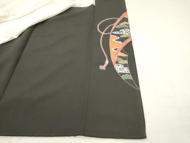 平和屋着物■豪華黒留袖 駒刺繍 文箱花文 宝尽くし 金彩 正絹 逸品 DABK9785cd