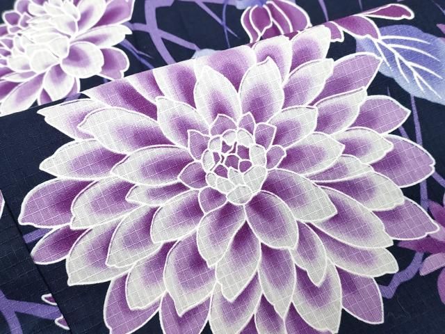 平和屋着物∴夏物 綿紅梅 浴衣 舞花文 綿 逸品 DABK9943cd