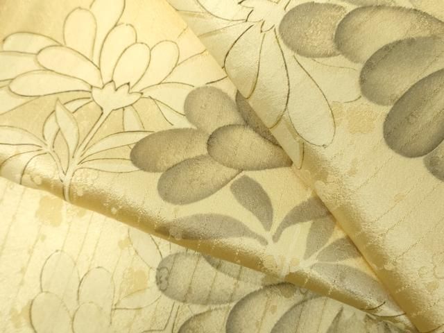 平和屋着物▽上質な小紋 単衣 手描き 草花文 正絹 逸品 DABK9954cd