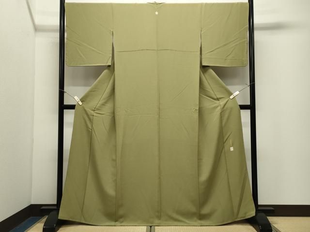 平和屋着物●上質な色無地 作家物 本茶四度染 根岸色 正絹 逸品 CABM5276gh