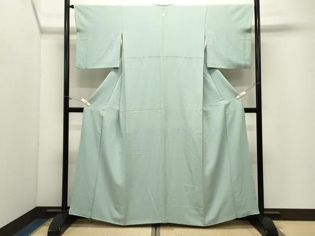 平和屋着物●上質な色無地 錆青磁色 正絹 逸品 CABM5283gh