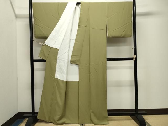 平和屋着物●上質な色無地 作家物 本茶四度染 根岸色 正絹 逸品 CABM5276gh