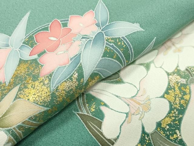 平和屋着物●訪問着 花丸文 暈し染め 金彩 正絹 逸品 CABM5292gh