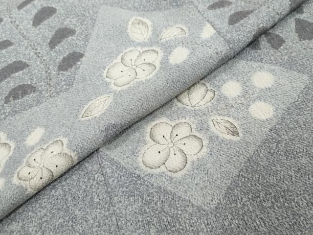 平和屋着物●上質な小紋 辻が花 鬼しぼ縮緬 正絹 逸品 DABK0894ud