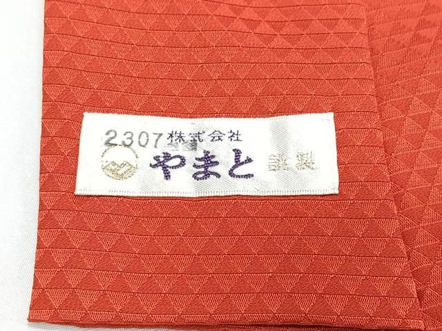 平和屋着物■長襦袢 無双仕立て 鱗地紋 金赤色 やまと誂製 正絹 逸品 CABN2258xe