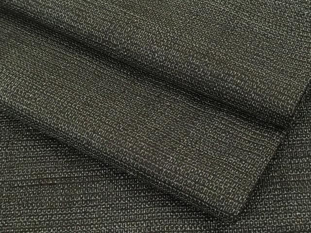 平和屋本店∞希少 本場結城紬 重要無形文化財 道中着 ロング丈 160亀甲 総詰め 檳榔子染色地 反端付き 逸品 DZAB6738kh6
