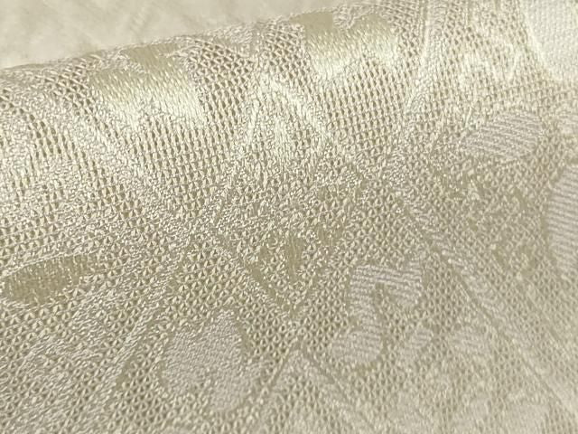 平和屋本店∞極上 長羽織 スリーシーズン 春夏秋 塵除け 菱紋紗 練色地 逸品 DZAB7513kh6