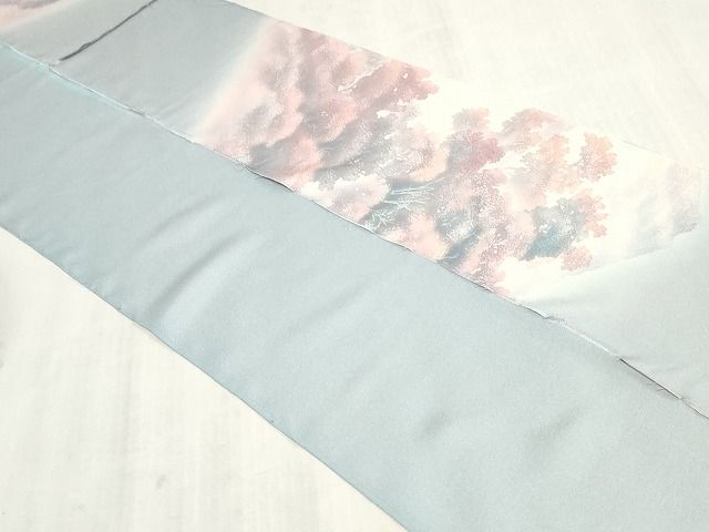 平和屋着物▼付下げ 解き反物 着尺 彩美織 樹林文 暈し染め 逸品 DABK9381zy