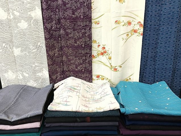 平和屋着物■夏物 小紋 絽 紗 まとめて20点 蝶 花柄 銀彩 着用可能多数 全て正絹 mmm1640