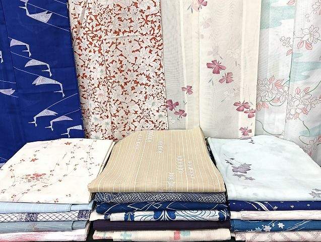 平和屋着物■夏物 小紋 絽 紗 洗える着物 まとめて20点 孔雀 蝶 花柄 暈し染め 着用可能多数 mmm1637