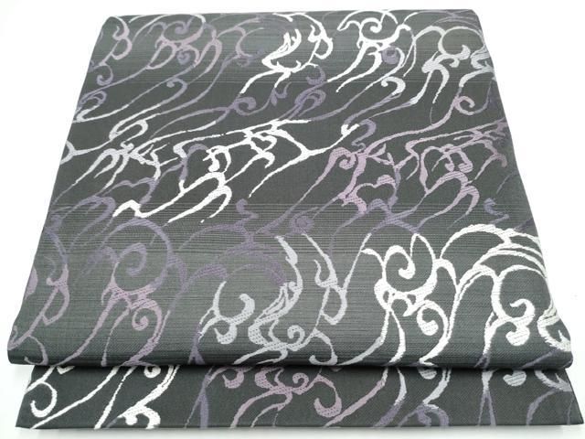 平和屋着物●両面 六通柄袋帯 抽象文 正絹 逸品 CABN8154hy