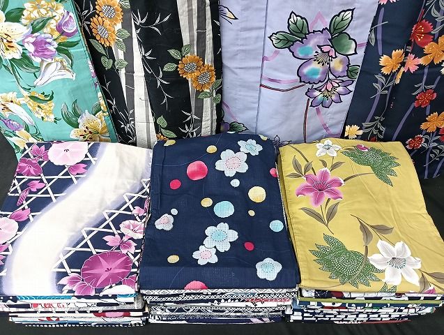 平和屋着物■浴衣 まとめて 45点 朝顔 向日葵 花柄 ラメ 注ぎ染め 花井幸子 YUKIKO HANAI など 着用可能多数 未使用品あり mmm1658