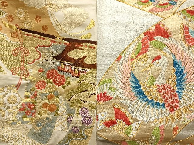 平和屋本店■袋帯 西陣 まとめて 100点 鳳凰 向かい鶴 蝶 風景 花柄 宝相華 金銀糸 など 着用可能多数 未使用品あり 全て正絹 ppp0047
