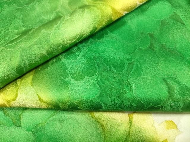 平和屋着物●豪華振袖 地紋起こし 草花文 正絹 逸品 DABL2399fe