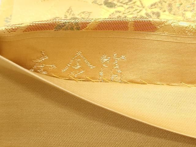 平和屋本店▼六通柄袋帯 花車流水文 本金箔 正絹 逸品 DABK5950sf