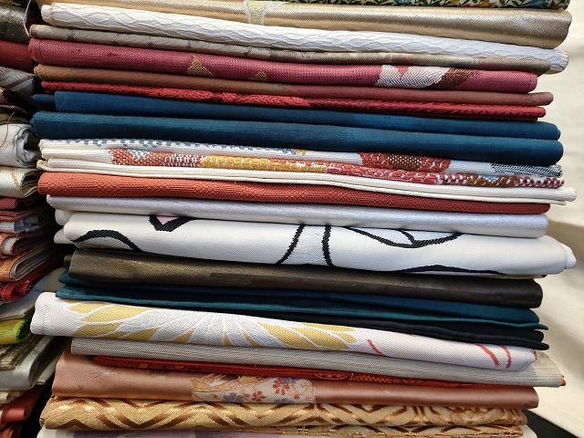 平和屋本店■名古屋帯 まとめて100点 鳥 能 花柄 刺繍 金銀糸 など 着用可能多数 未使用品あり 全て正絹 se0073