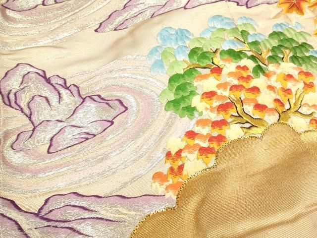 平和屋本店●色打掛 お引きずり 和装 婚礼 結婚式 花嫁 神社挙式 駒刺繍 孔雀花文 金銀糸 逸品 DABL4312cd