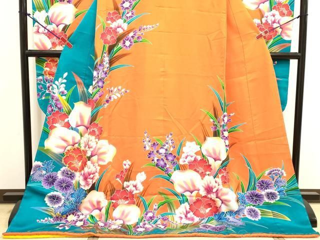 平和屋本店●お引きずり・お引き摺り・引き振袖 和装 結婚式 舞妓 芸妓 芸者 衣装 駒刺繍 草花文 逸品 DABL4307cd