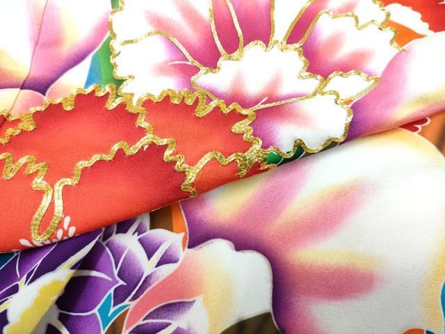 平和屋本店●お引きずり・お引き摺り・引き振袖 和装 結婚式 舞妓 芸妓 芸者 衣装 駒刺繍 草花文 逸品 DABL4307cd