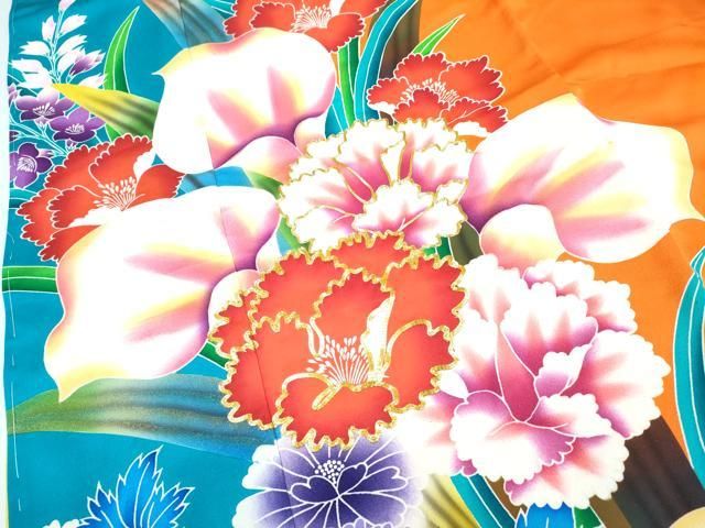 平和屋本店●お引きずり・お引き摺り・引き振袖 和装 結婚式 舞妓 芸妓 芸者 衣装 駒刺繍 草花文 逸品 DABL4307cd