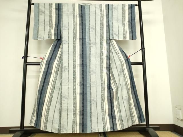 平和屋着物●上質な紬 草花間道 正絹 逸品 未使用 DABL9003op