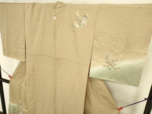 平和屋着物●訪問着 草花 暈し染め 金銀彩 正絹 逸品 DABL9038op
