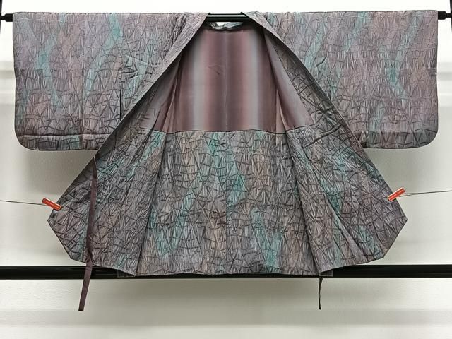 平和屋着物#道中着 霞文 暈し染め 正絹 逸品 CABN9409ua