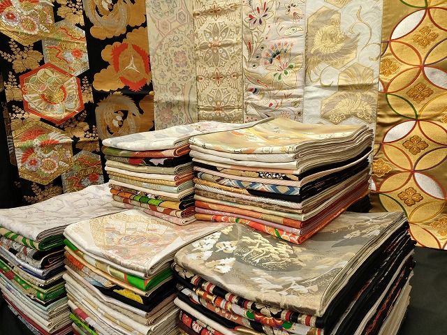 平和屋本店■袋帯 西陣 まとめて 100点 鳳凰 向かい鶴 尾長鳥 蝶 更紗 花柄 七宝 宝相華 佐賀錦 金銀糸 など 着用可能多数 全て正絹 se0085