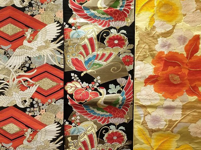 平和屋本店■袋帯 西陣 まとめて 100点 鳳凰 向かい鶴 有栖川文様 蝶 乱菊 花柄 宝相華 駒刺繍 金銀糸 着用可能多数 全て正絹 se0086