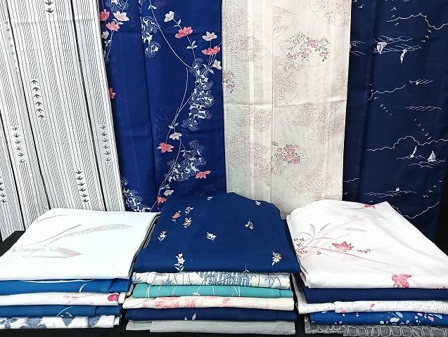平和屋着物■夏物 小紋 絽 紗 洗える着物 まとめて20点 折り鶴 鴎 蝶 花柄 着用可能多数 mmm1672