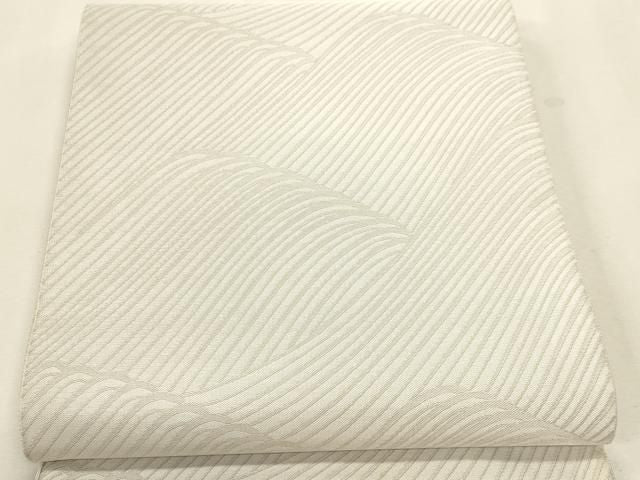 平和屋本店▼本場筑前博多織 いわもと織謹製 全通柄袋帯 立波文 本金箔 証紙付き 正絹 逸品 DABL7803sf