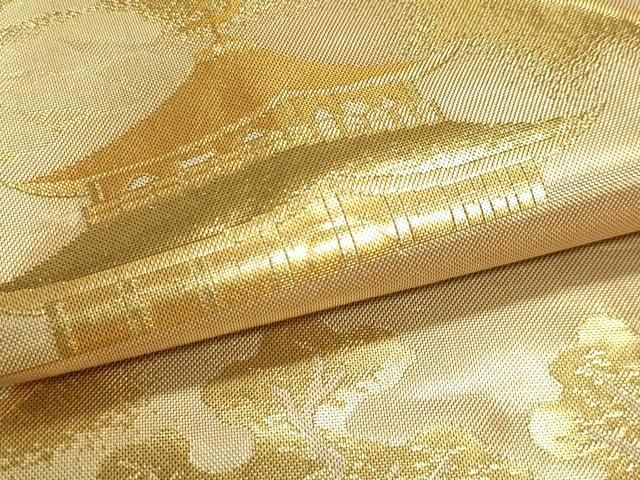 平和屋本店▼佐賀錦 六通柄袋帯 都の四季 弐拾四金箔九百錦 正絹 逸品 DABL7904sf