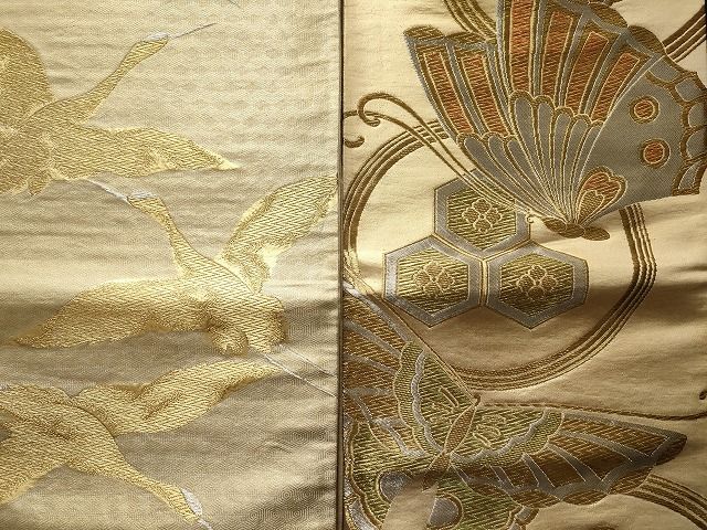 平和屋本店■袋帯 西陣 まとめて 100点 向かい鳳凰 向かい鶴 蝶 更紗 宝相華 服部織物謹製 手描き 金銀糸 着用可能多数 全て正絹 se0093