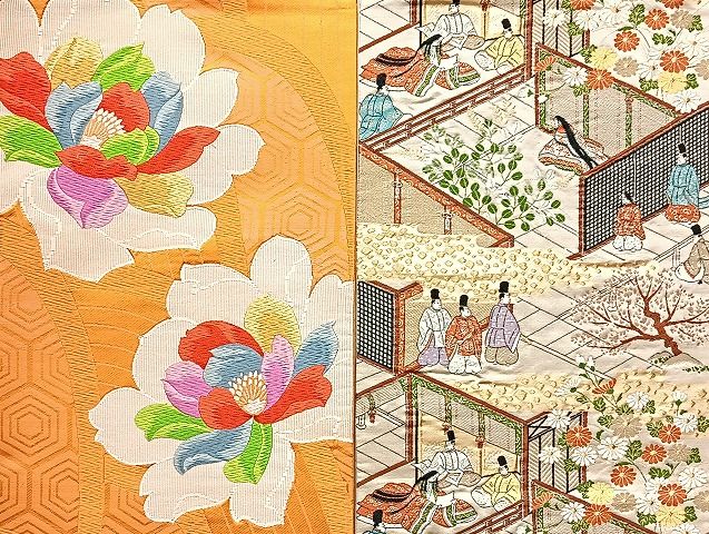 平和屋着物■袋帯 西陣 まとめて100点 鶴 人物 風景 更紗 花柄 楽器 立波 正倉院 西陣あさぎ謹製 証紙付き 未使用品あり 全て正絹 mmm1716