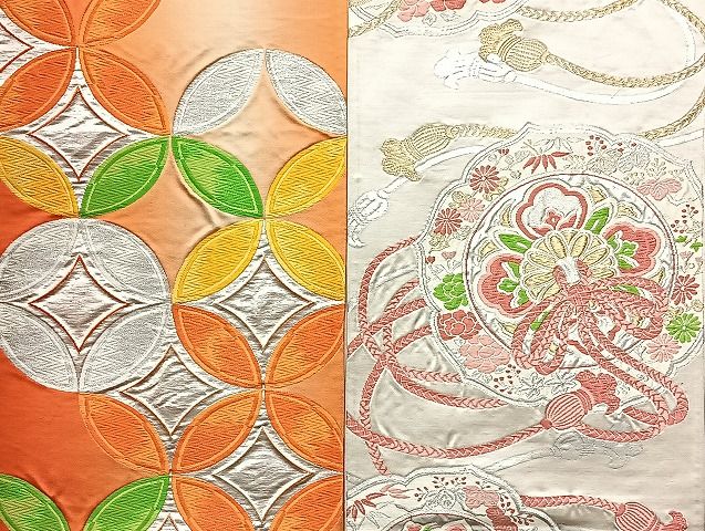 平和屋着物■袋帯 西陣 まとめて100点 鳳凰 向かい鶴 尾長鳥 向かい蝶 更紗 花柄 七宝 正倉院 駒刺繍 金銀糸 未使用品有 全て正絹 mmm1718
