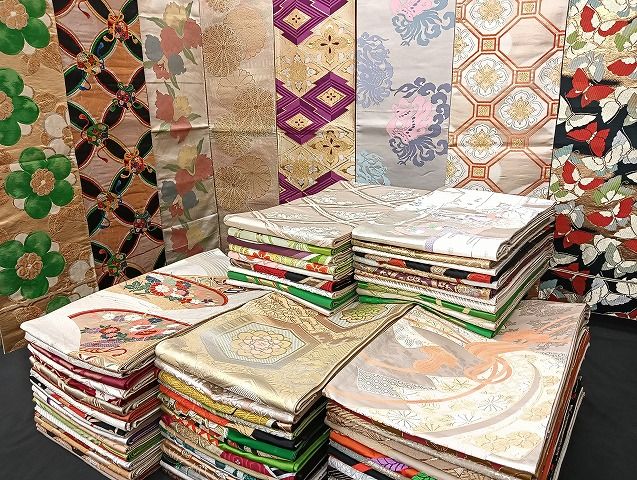 平和屋着物■袋帯 西陣 まとめて100点 鳳凰 鴛鴦 蝶 松竹梅 花柄 七宝 正倉院 金銀糸 など 着用可能多数 未使用品あり 全て正絹 mmm1720